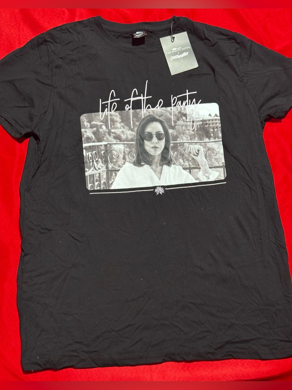 Life of the Party Black Graphic Tee by CAKEWORTHY